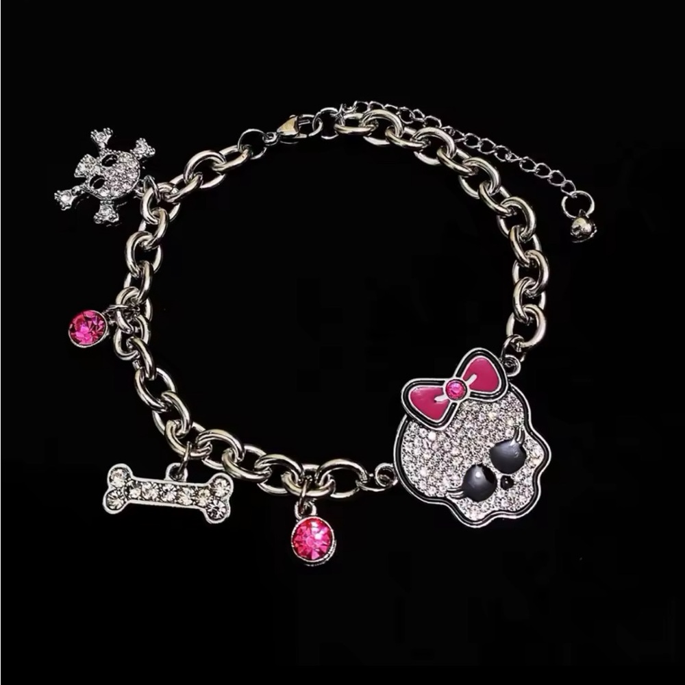 Monster High Y2K Bling Rhinestone Charm Bracelet